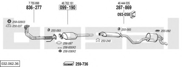 BOSAL 032.062.36 Exhaust System